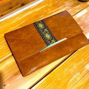 Steve Madden | Brown Leather Purse | Gold & Leather Removable Strap | Like New